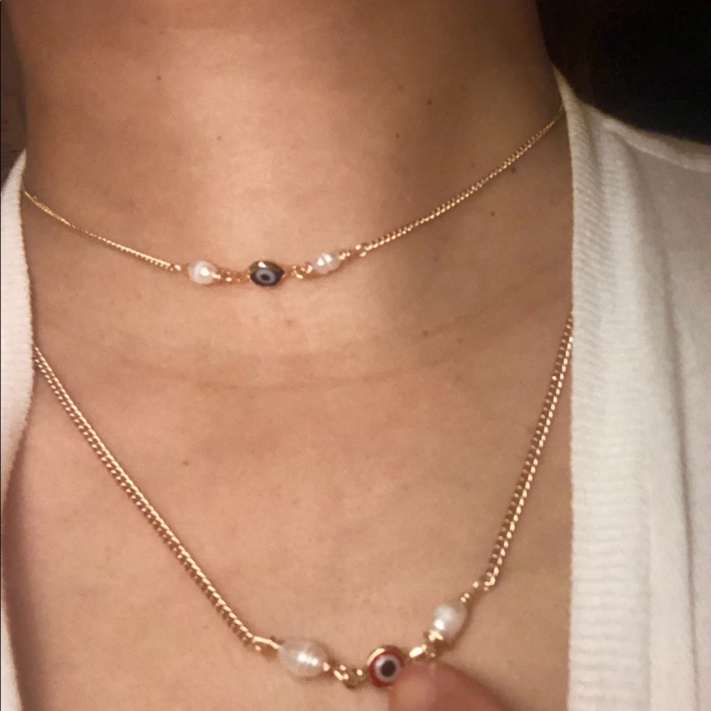 Lucky eye necklaces. Chains.